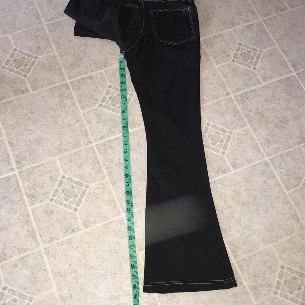 HOUSE OF FIELD STRETCH BLACK FLARE LEG PANTS EUC - Picture 6 of 8